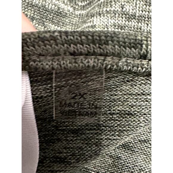 NY Collection Top Twist Front Keyhole Neckline Heathered Olive Green W US 2X NWT - Picture 11 of 12